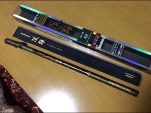 鮎の友釣りで使う延べ竿とタックル
